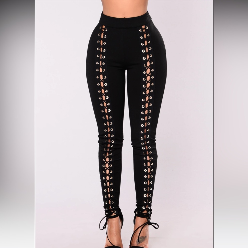 Sexy lace up pants